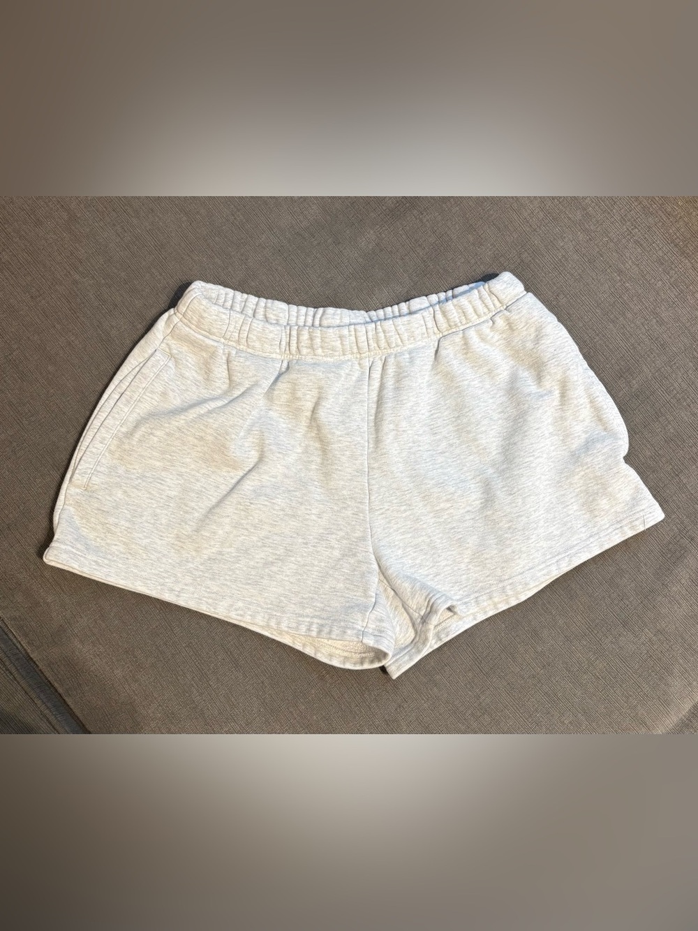 Skims Womens Gray Grey Fleece Shorts Size Medium M